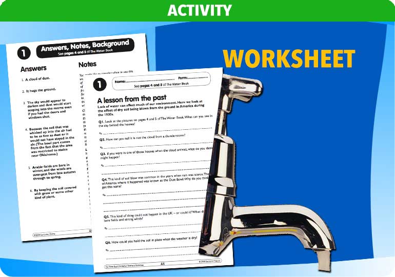 Curriculum Visions teacher water cycle water treatment water supply geography resource